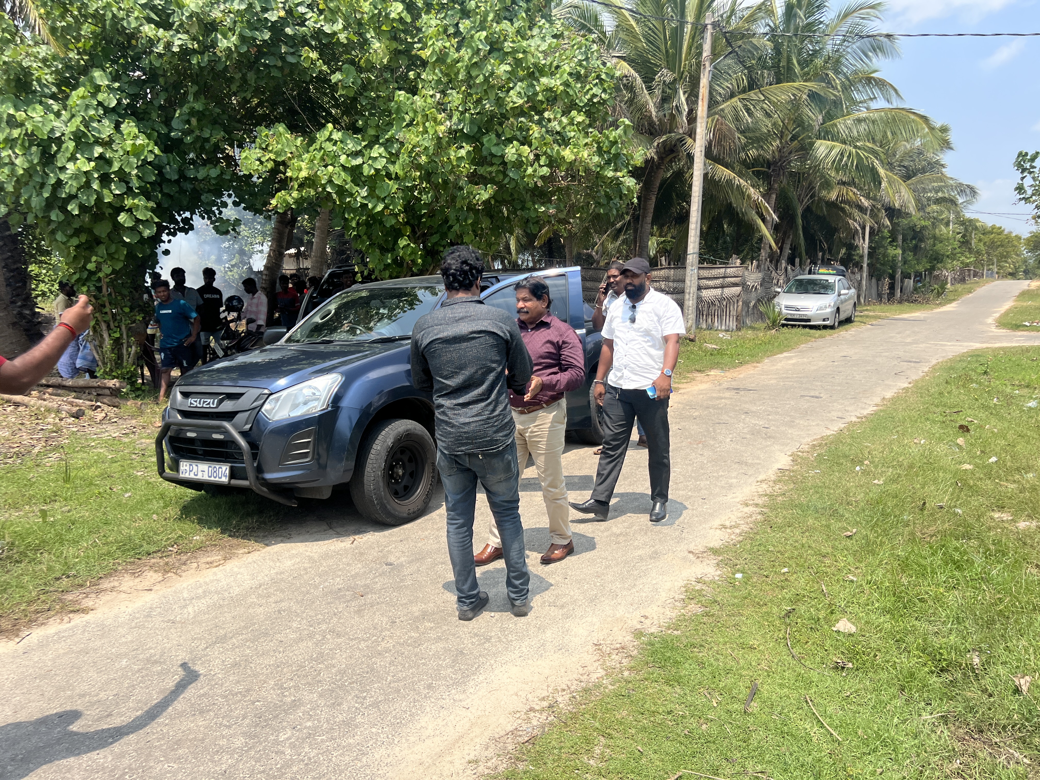 Minister Arrival at Jaffna Site